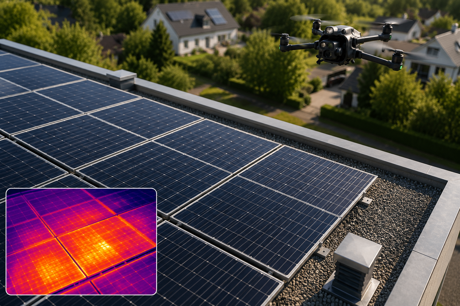 Photovoltaikanlage mit Wärmebildanalyse